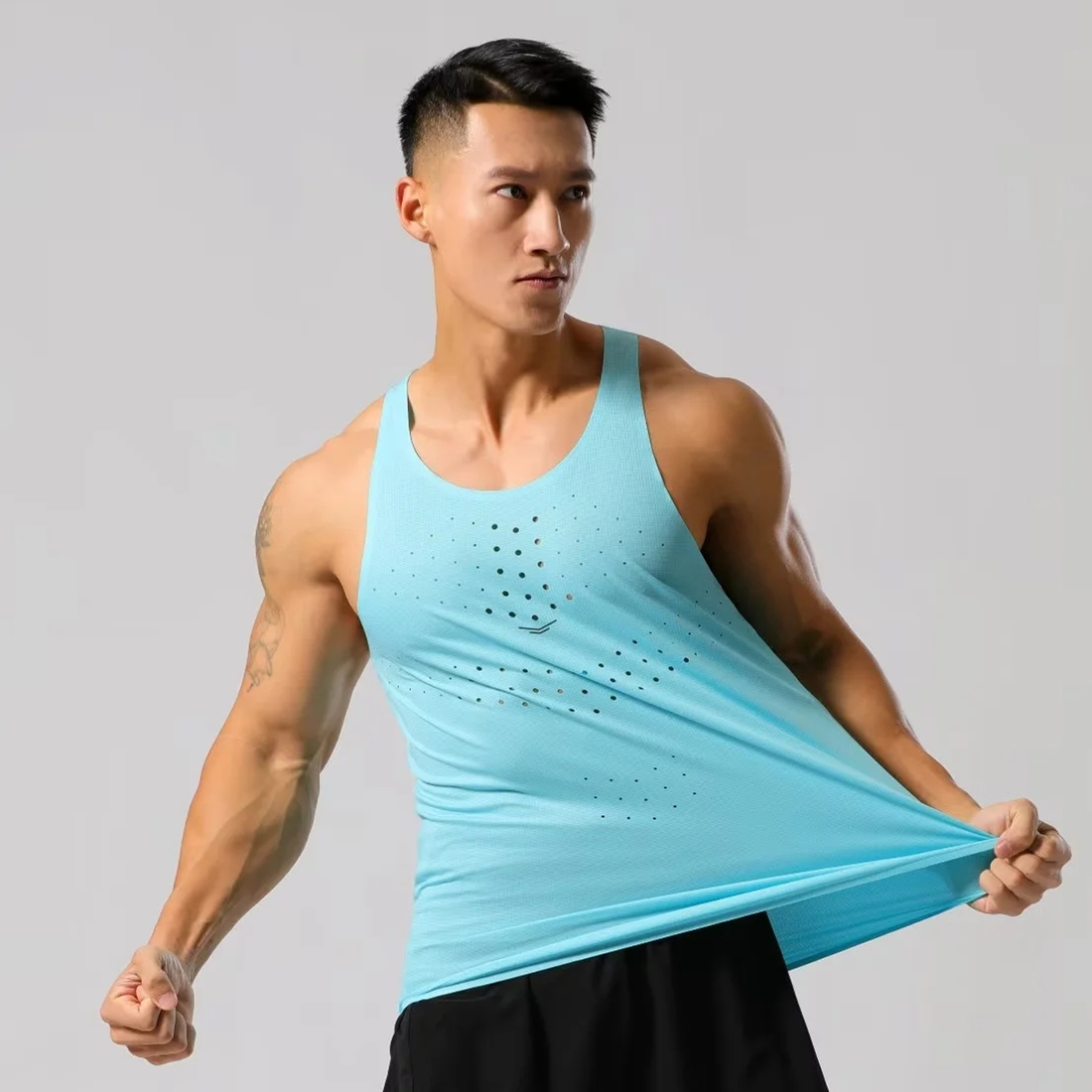 Cycling Gear Vest - Camisetas Leves para Corrida Masculina, Tops