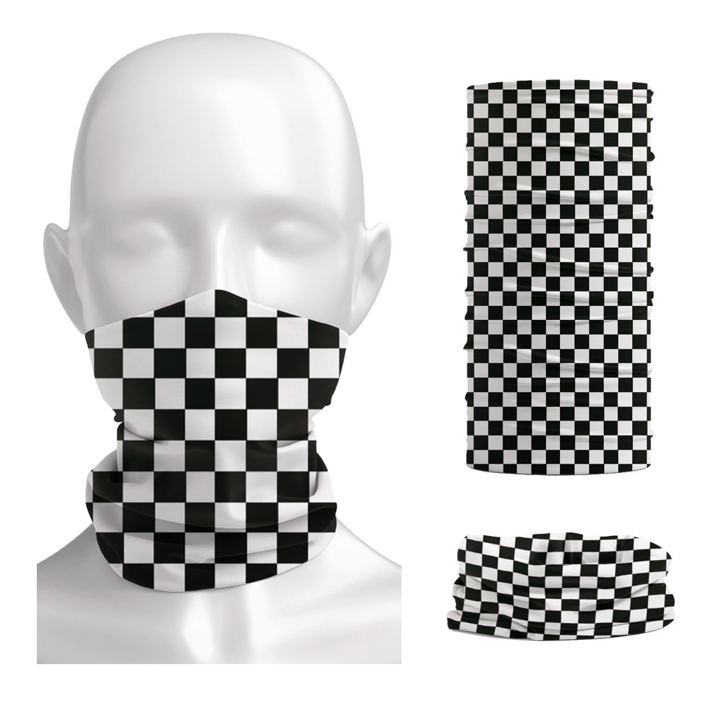 Cycling Gear Men - Xadrez ska impresso bandana pescoço mais