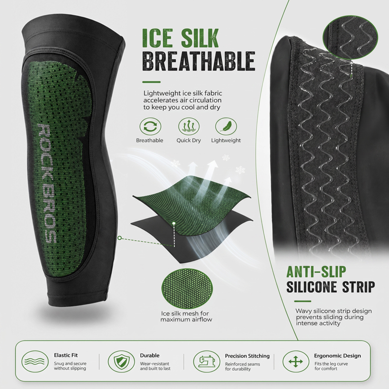 ROCKBROS-Sport Leg Warms Kneep - Cycling Gear Men avaliação e preço